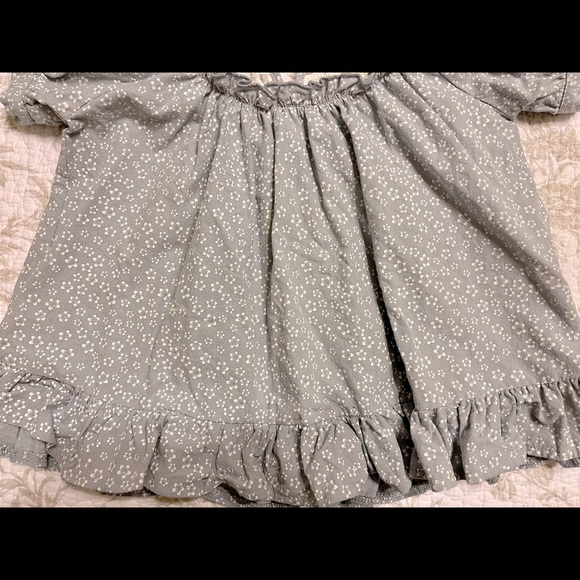 ML Kids Top blue with tiny white flowers Size 6 - Picture 3 of 6